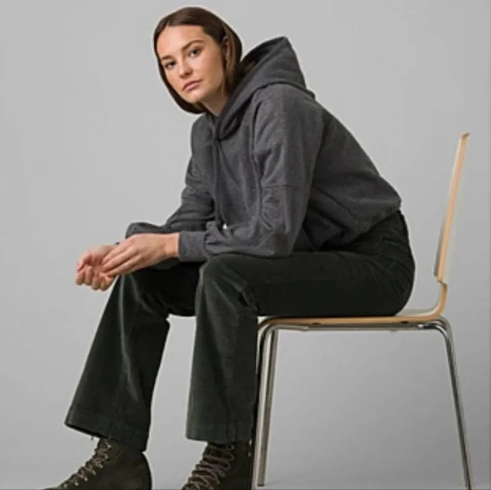 Prana Recycled Wool Blend Hooded Ziller Sweatshirt in Heather Grey Size XS - Picture 2 of 12